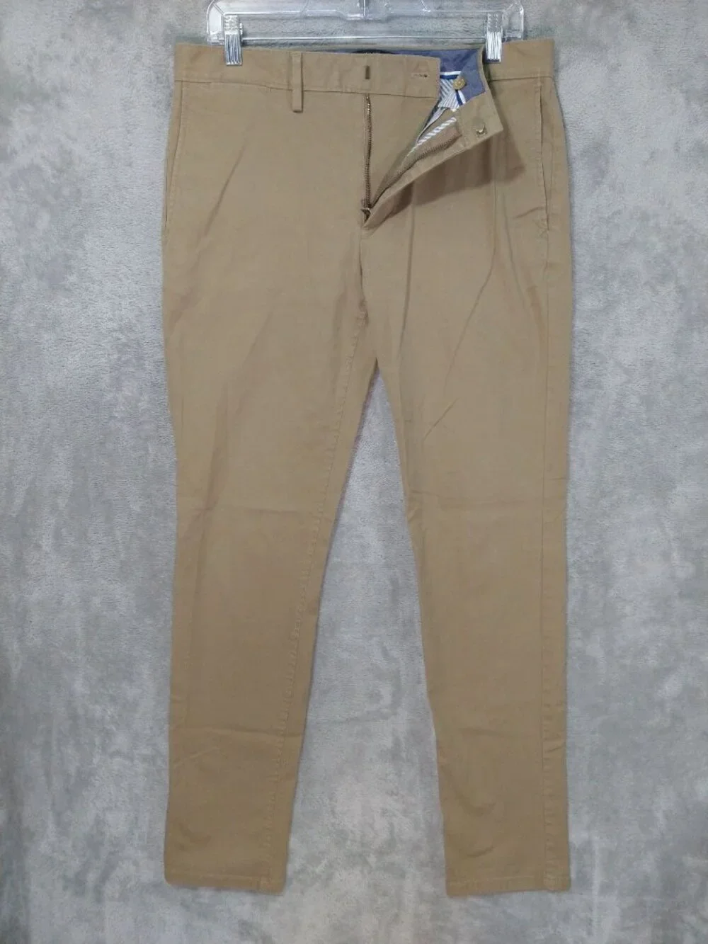Banana Republic Pants Mens 32x34 Beige Chino Fulton Skinny Stretch Flat Front